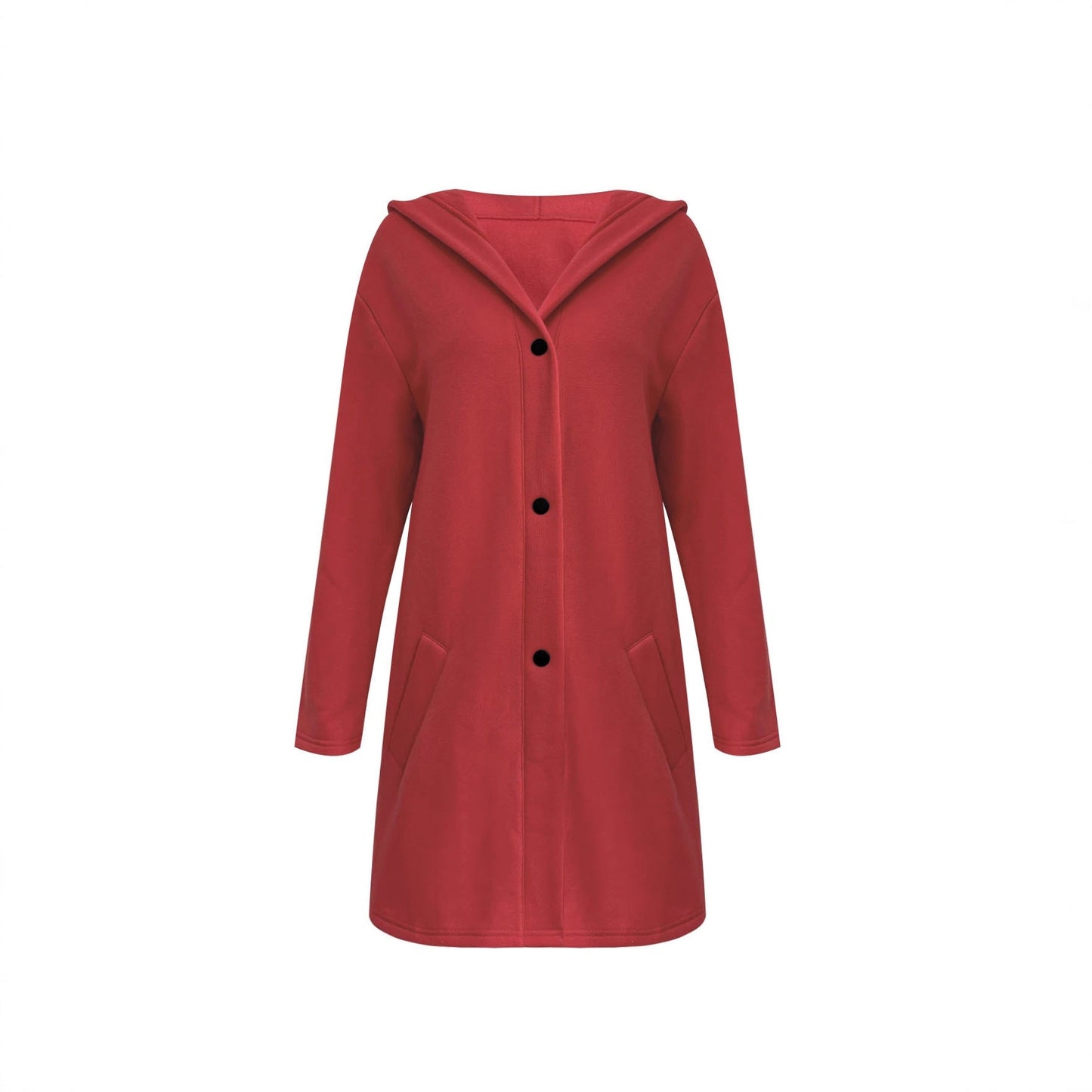 Women's Casual Jacket with Hood and Button Closure NOVAE