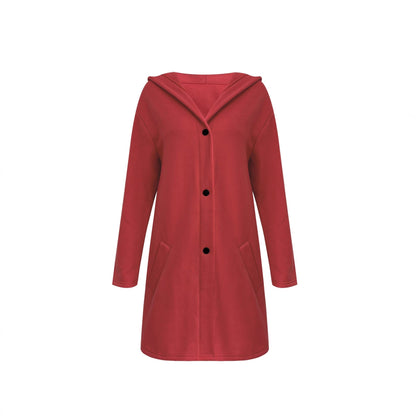 Women's Casual Jacket with Hood and Button Closure NOVAE