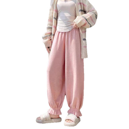 Women's comfortable palazzo pants made of shiny material NOVAE