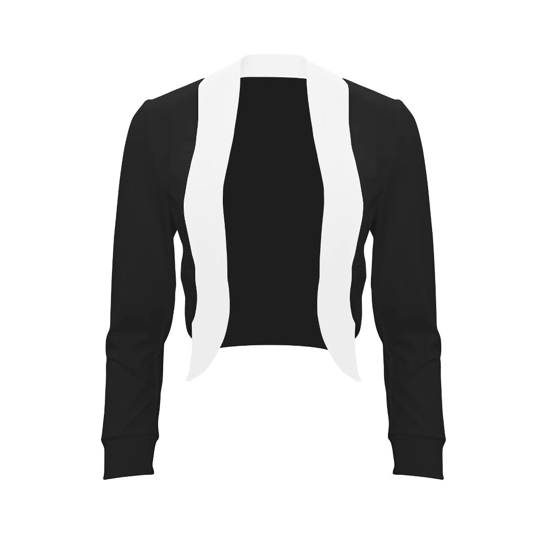 Women's Elegant Blazer Jacket with Modern Cut and Contrast Details NOVAE