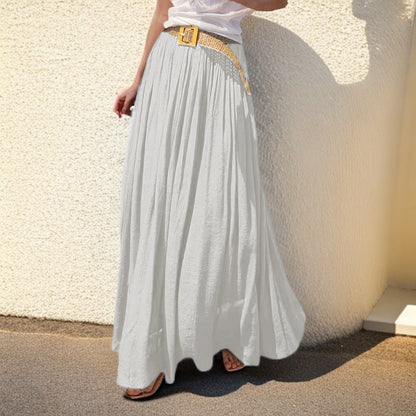 Women's maxi skirt with flowing cut and elastic waistband NOVAE