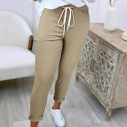 Women's Comfortable Leisure Trousers with Adjustable Drawstring and Casual Cut NOVAE