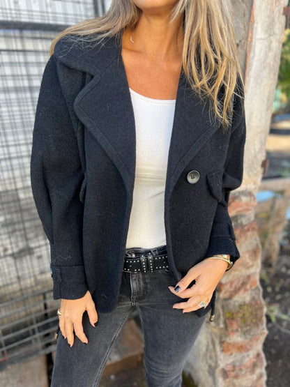 Women's cozy oversized wool jacket NOVAE