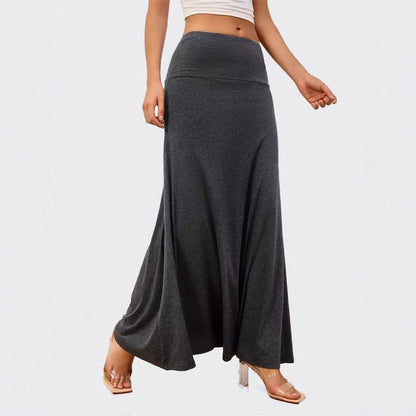 Women's maxi skirt made of soft stretch material with a high waistband NOVAE