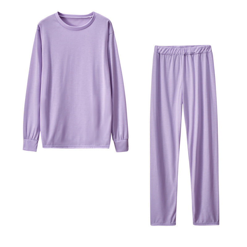 Women's Long Sleeve Pajama Set with Elastic Pants NOVAE