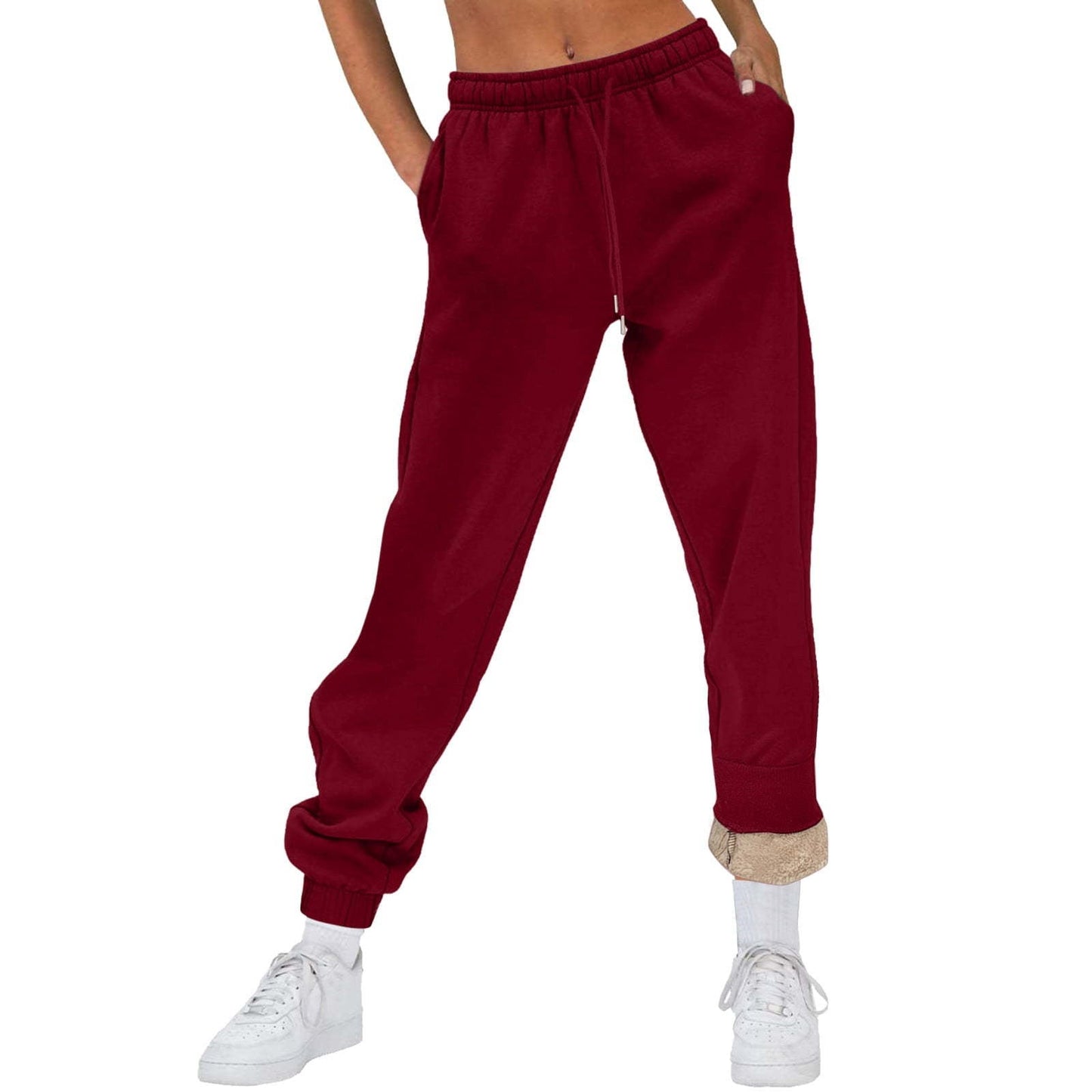 Women's Comfortable Leisure Trousers with Drawstring and Stylish Cuffs NOVAE