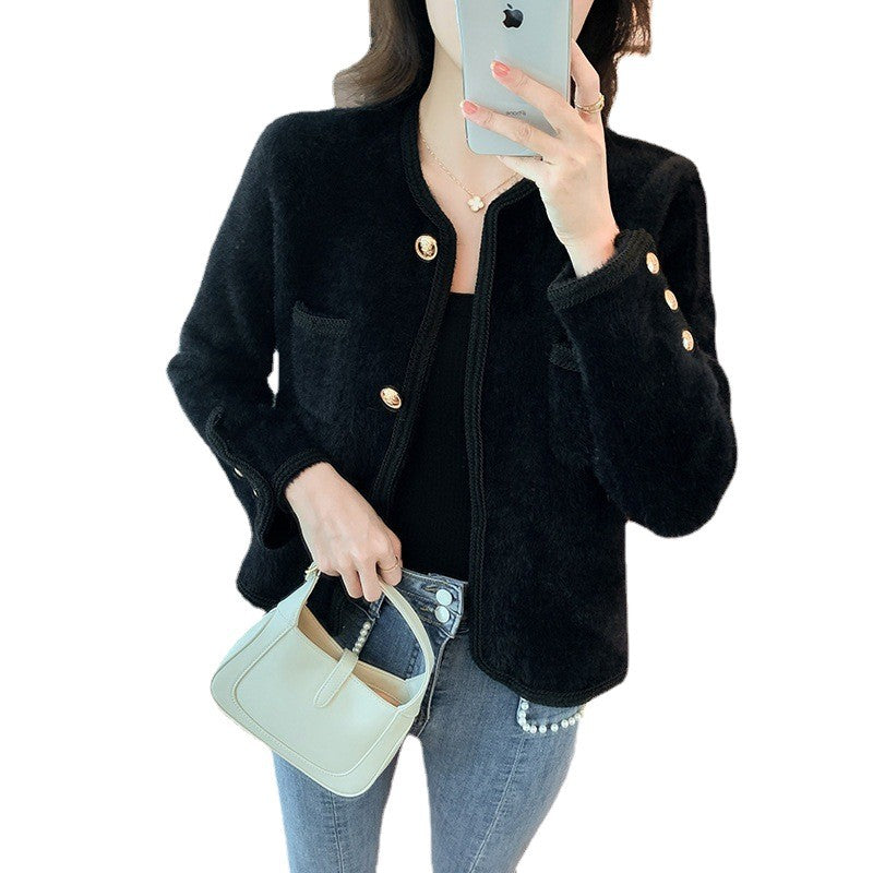 Women's elegant cardigan with gold buttons NOVAE