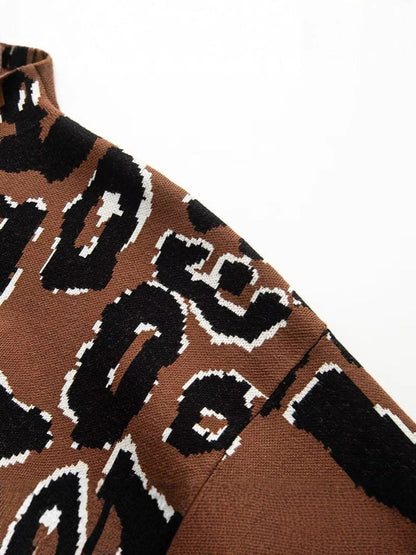 Women's casual animal print sweater NOVAE