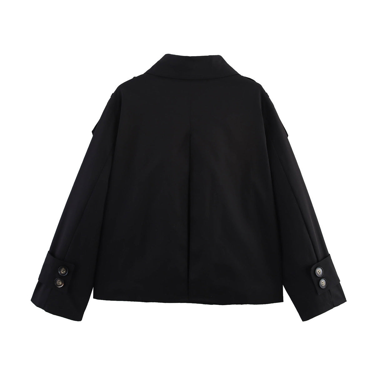 Women's fashionable transitional jacket with double button placket and practical pockets NOVAE