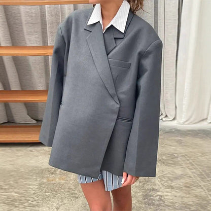 Women's fashionable oversized blazer jacket with practical pockets NOVAE