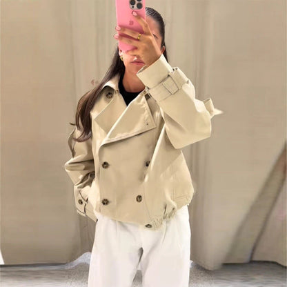 Women's fashionable outdoor jacket with elegant faux fur collar NOVAE