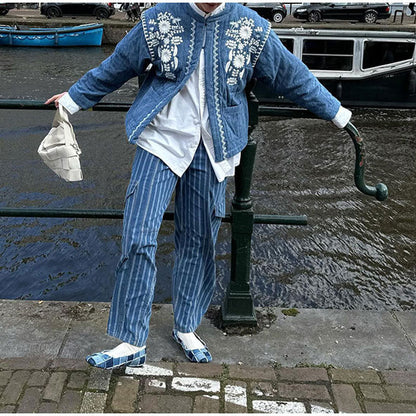 Women's lightweight embroidered transitional jacket with practical pockets NOVAE