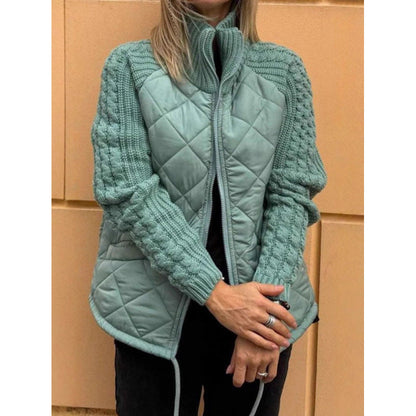 Women's quilted jacket with wool details NOVAE