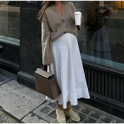 Women's cardigan with an elegant cut and oversized sleeves NOVAE