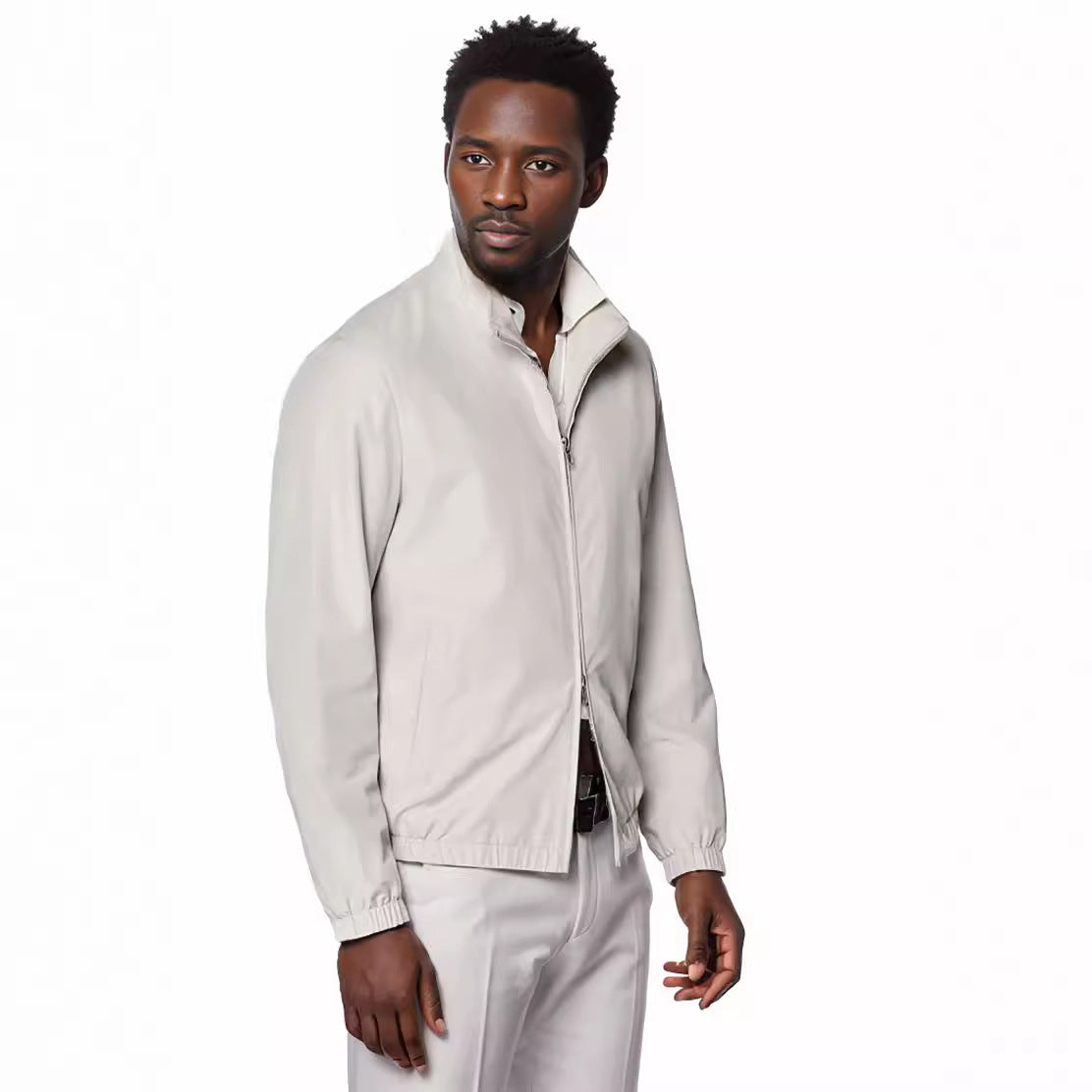 Men's lightweight transitional jacket with high collar NOVAE