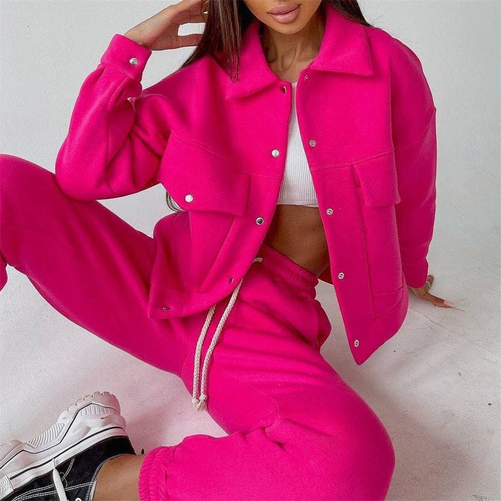 Women's sporty leisure set with trendy jacket and comfortable jogging pants NOVAE