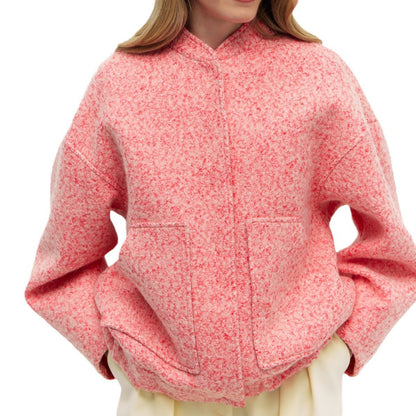 Women's sporty oversized jacket with elegant button details and a casual cut NOVAE