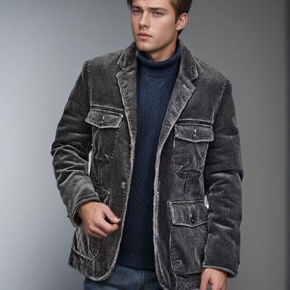 Women's casual corduroy jacket with patch pockets NOVAE