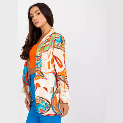 Women's elegant blazer with colorful pattern and modern accents NOVAE