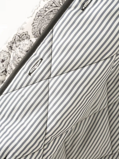 Women's fashionable quilted jacket with unique paisley pattern NOVAE