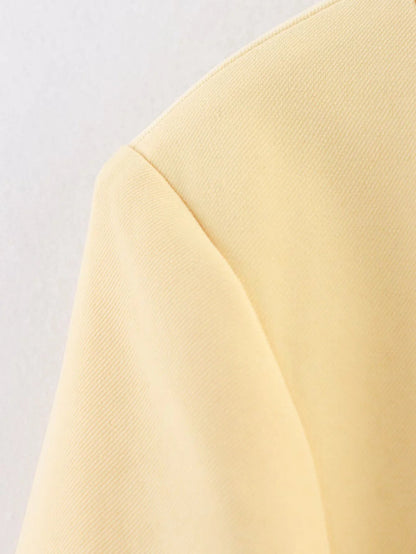 Women's elegant blazer jacket with fine button details and practical pockets NOVAE