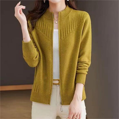 Women's cardigan with high collar NOVAE