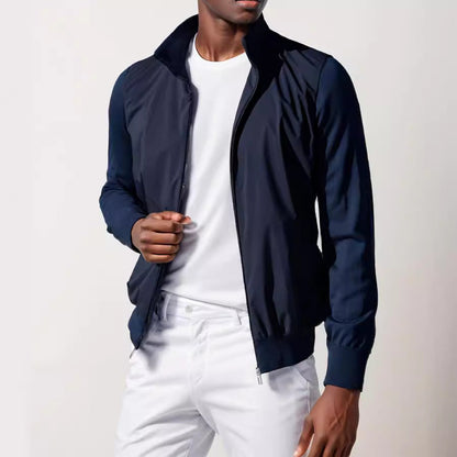 Men's fashionable lightweight jacket with stand-up collar and practical pockets NOVAE
