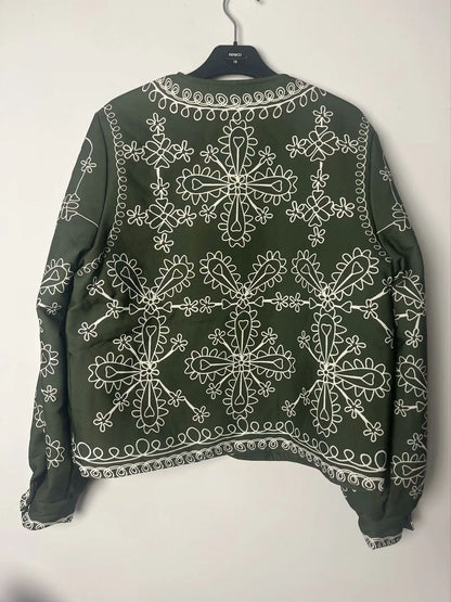 Women's embroidered jacket with floral design and modern cut NOVAE