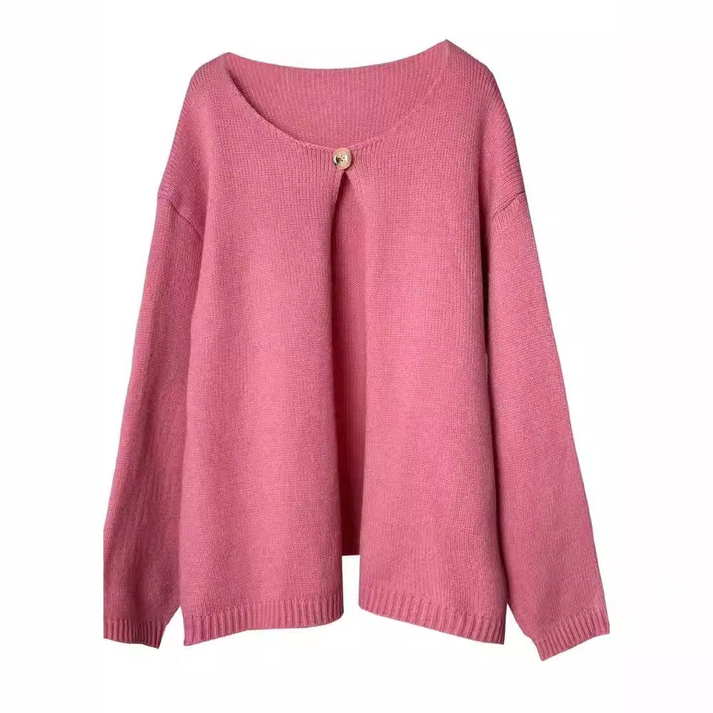 Women's oversized cardigan with soft textures and open fronts NOVAE