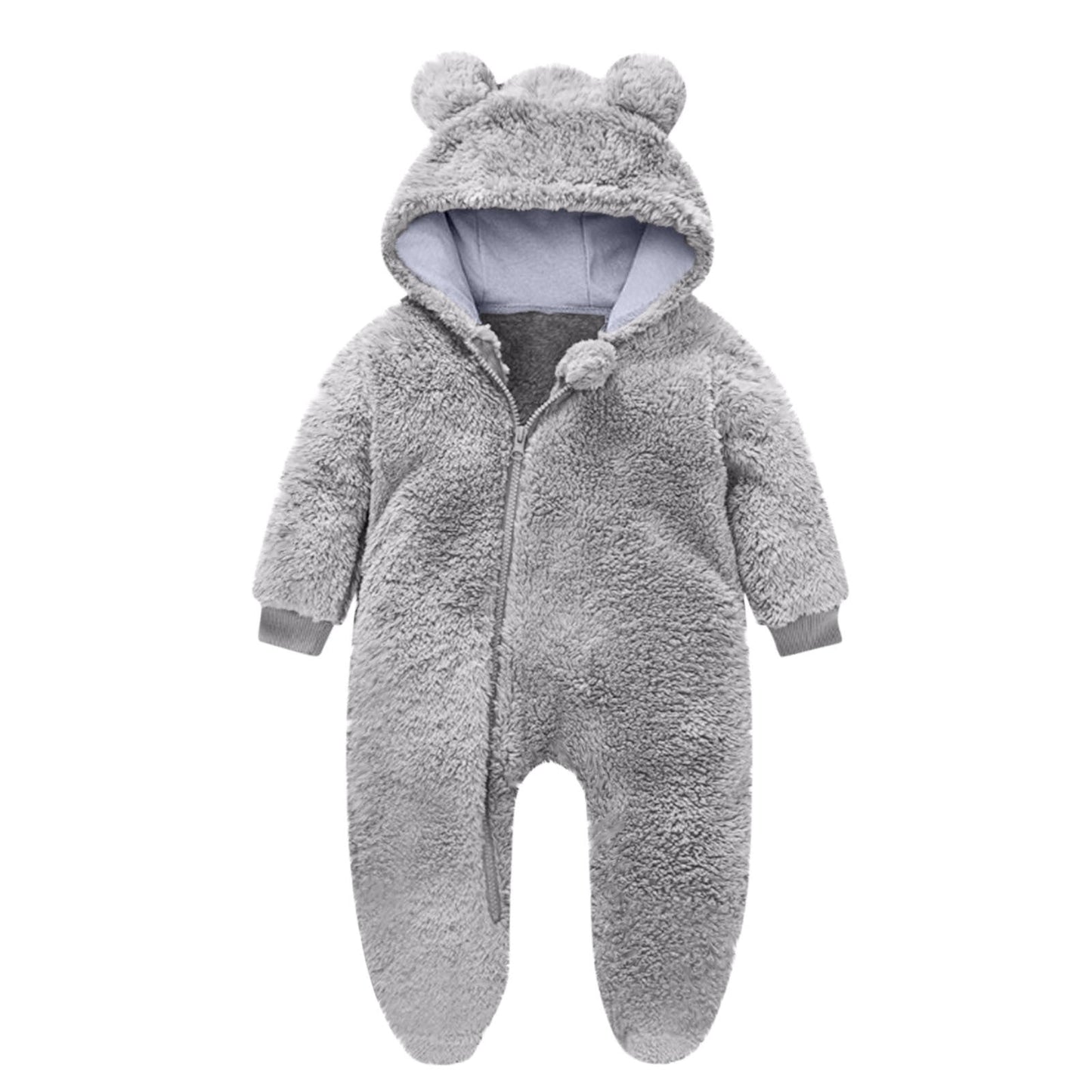 Toddler Fleece Overall with Bear Ears NOVAE