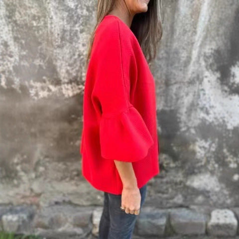 Women's structured jacket with voluminous sleeves NOVAE