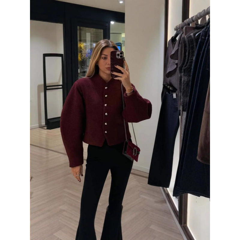 Women's fashionable cardigan with eye-catching buttons NOVAE