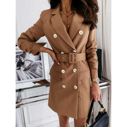 Women's blazer dress with chic double button closure and tailored design NOVAE