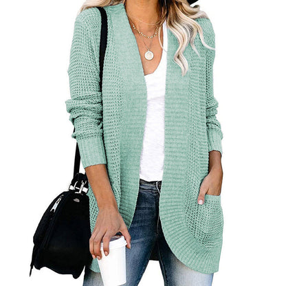 Women's open-front cardigan with practical pockets NOVAE