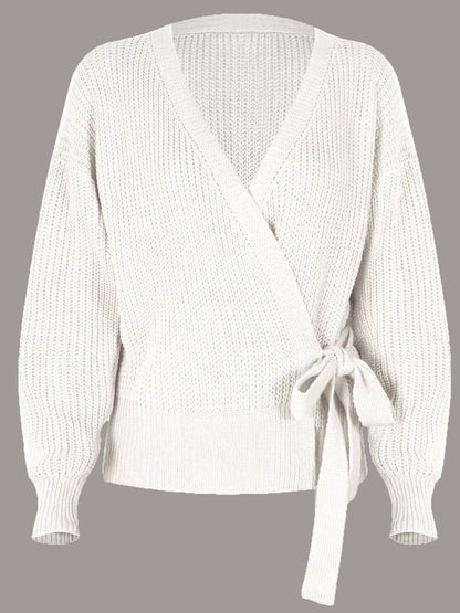 Women's Cool Wrap Cardigan with Modern Ruffle Details NOVAE