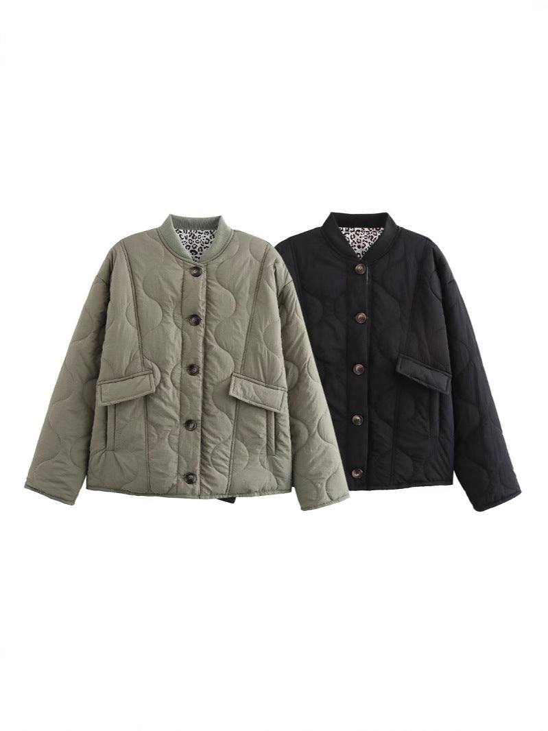 Women's quilted transitional jacket with practical pockets NOVAE