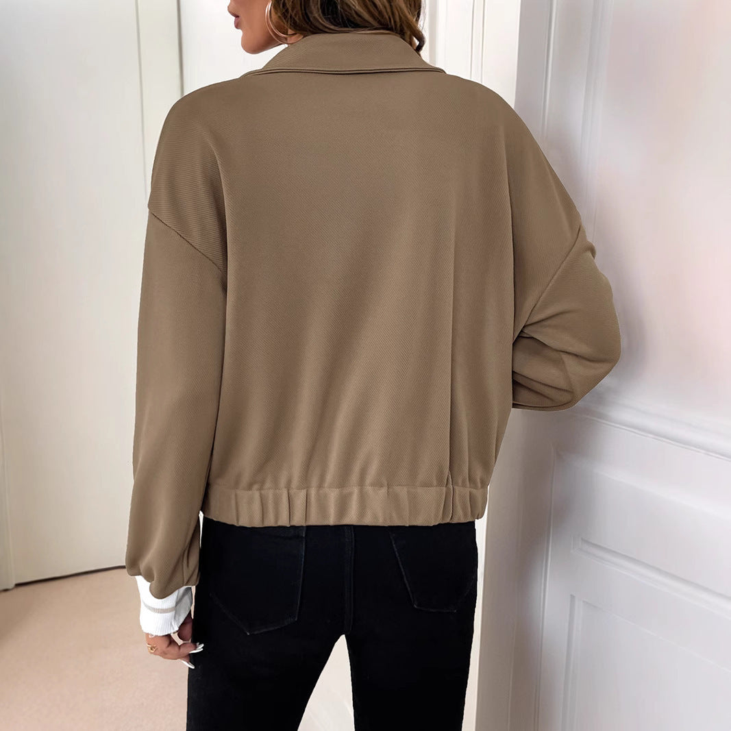 Women's casual oversized jacket with practical pockets NOVAE