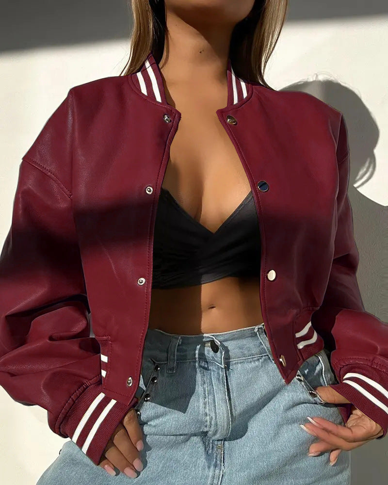 Women's casual bomber jacket with sporty accents NOVAE