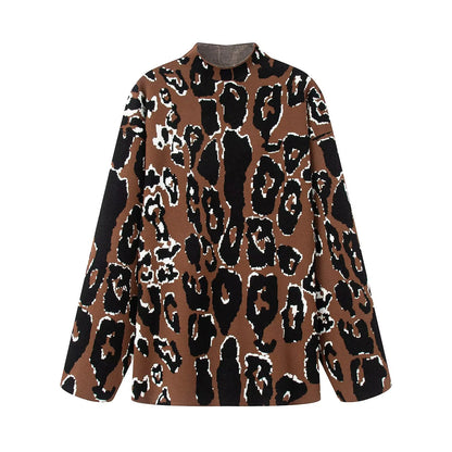 Women's casual animal print sweater NOVAE
