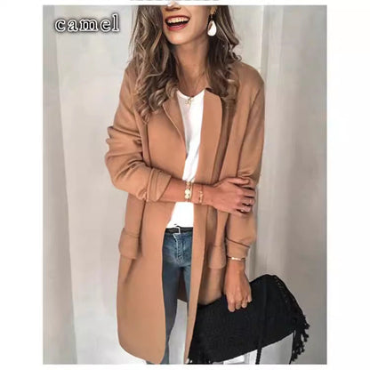 Women's fashionable and elegant fleece coat with practical pockets NOVAE