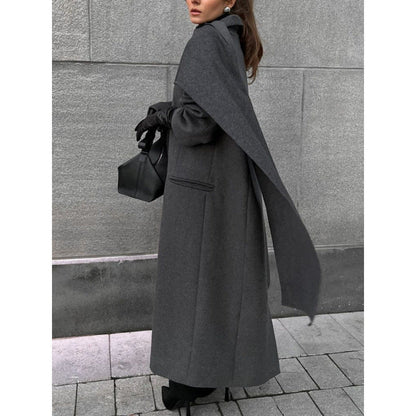 Women's Elegant Cape Coat made of high-quality wool blend NOVAE