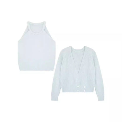 Women's open-cut ribbed cardigan NOVAE