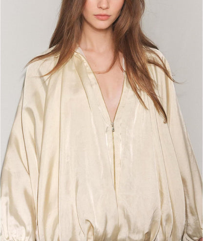 Women's lightweight oversized silk jacket NOVAE
