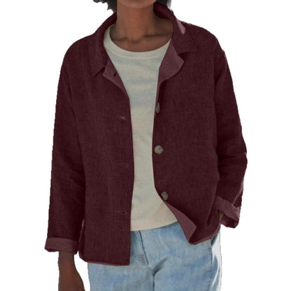 Women's lightweight and casual cotton jacket with buttoned details NOVAE