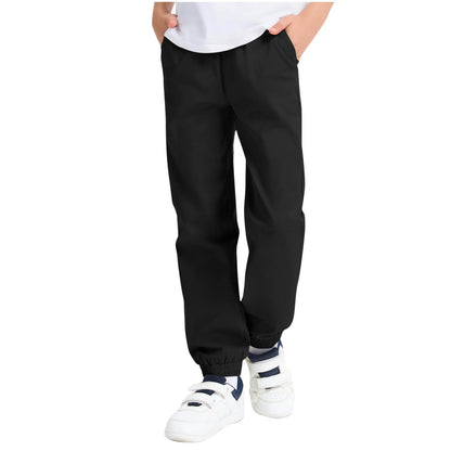Boys' leisure trousers with elasticated waistband and side pockets NOVAE