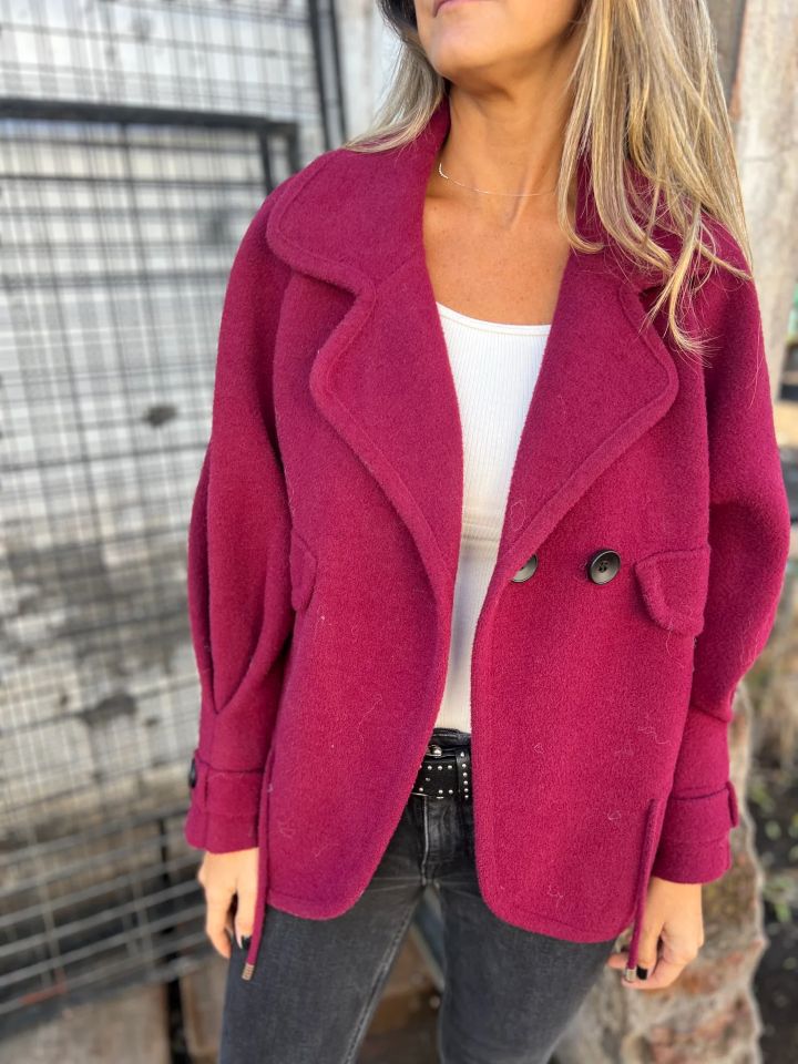 Women's cozy oversized wool jacket NOVAE