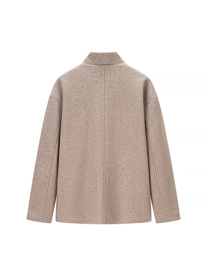 Women's elegant winter jacket with double button placket and stand-up collar NOVAE