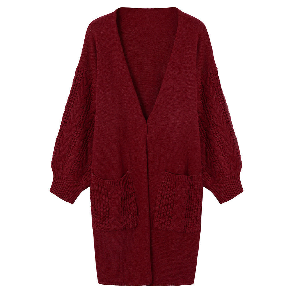 Women's cozy cardigan with pockets NOVAE