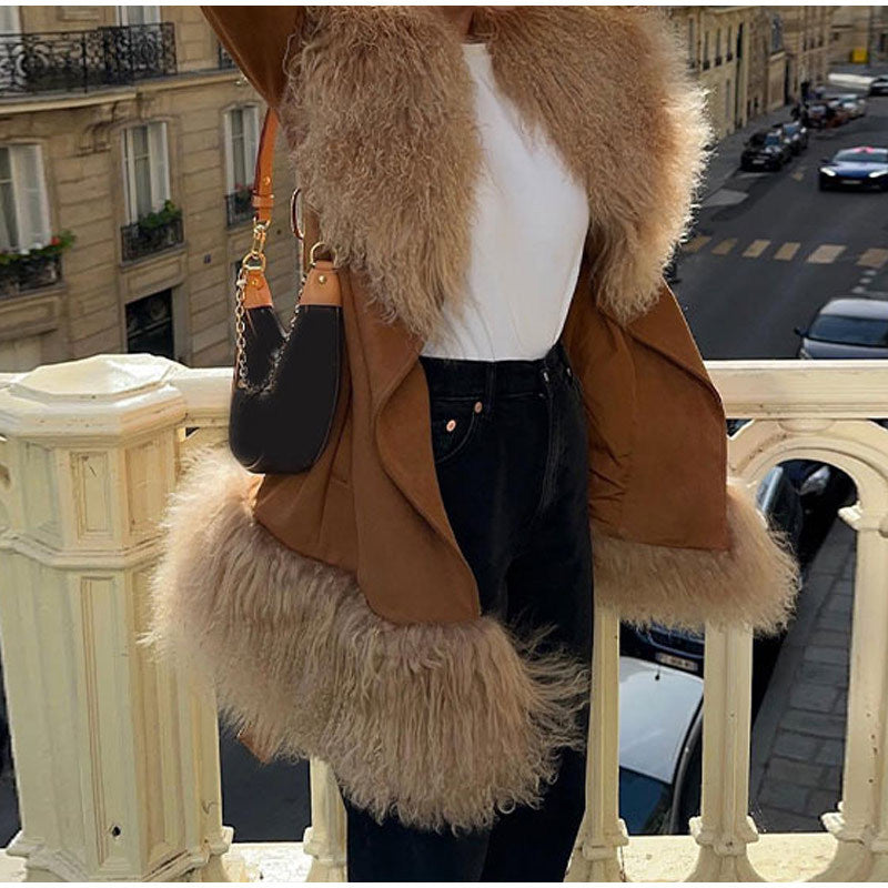 Women's Oversized Winter Coat with Luxurious Faux Fur Collar NOVAE