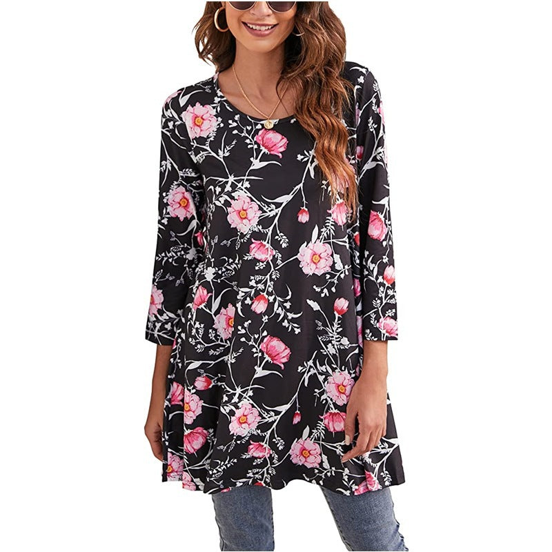 Women's tunic with unique mandala print NOVAE